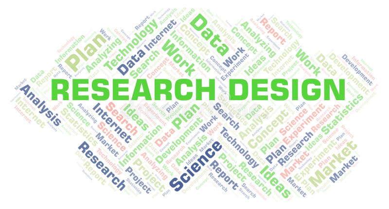 Research Design word cloud stock illustration. Illustration of research -  135201748