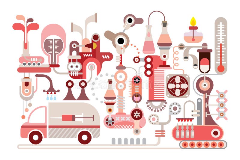 Research Lab stock illustration