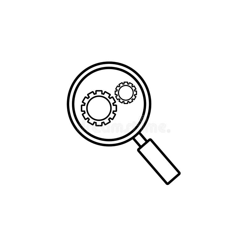 Research optimization line icon stock illustration Research optimization line icon stock illustration