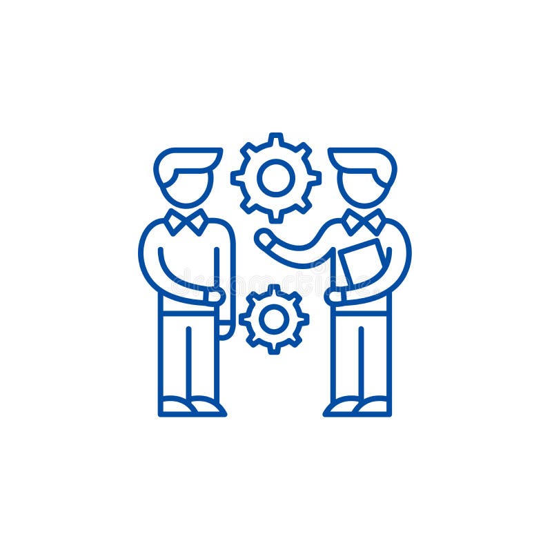 Research project line icon concept. Research project flat vector symbol, sign, outline illustration. royalty free illustration.