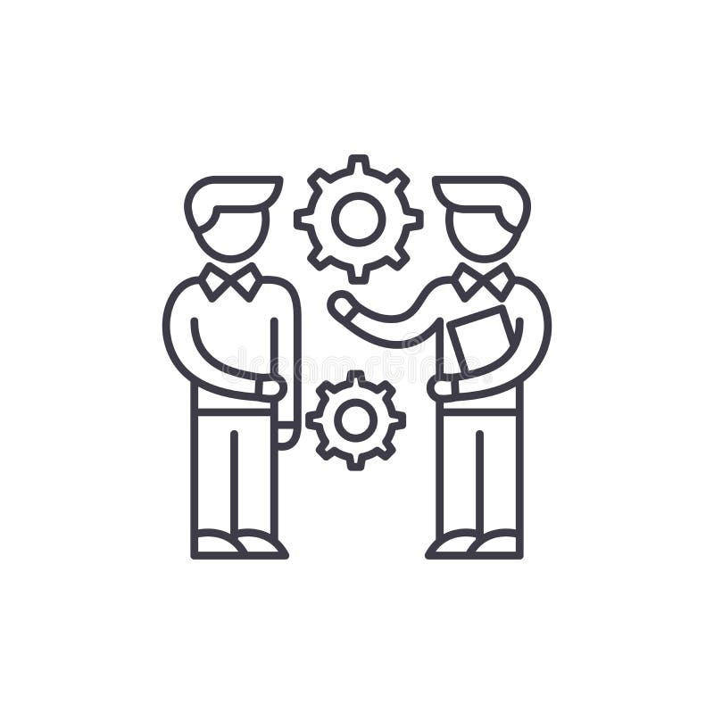 Research project line icon concept. Research project vector linear illustration, symbol, sign stock illustration