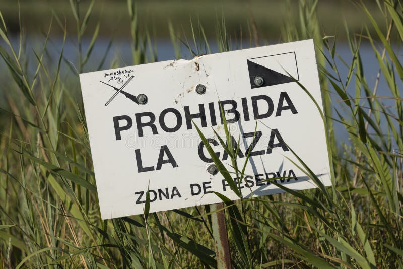 Hunting prohibited, natural wetlands, Torreblanca, Spain