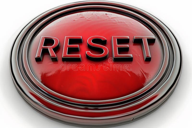 Reset button with reset text isolated on white background for ui design concept. , Generated by AI