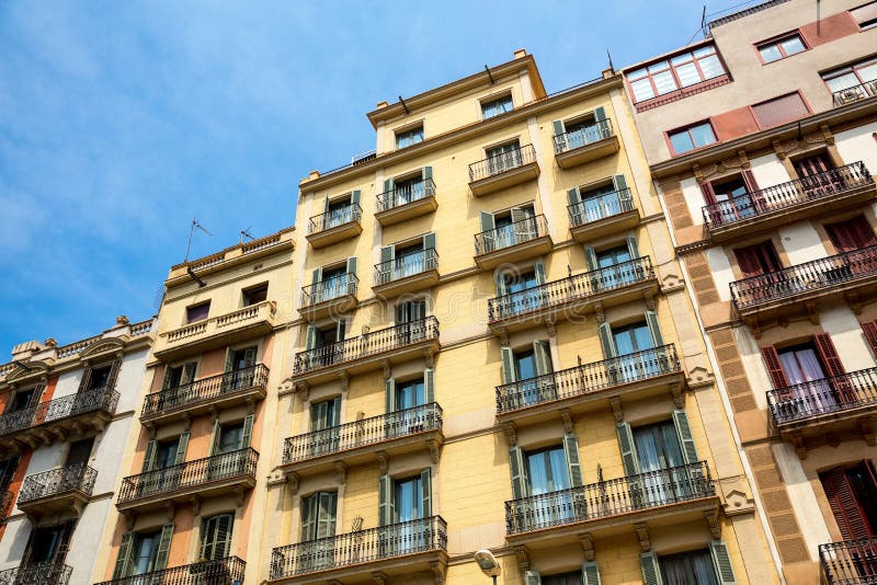Residental building in Barcelona royalty free stock image