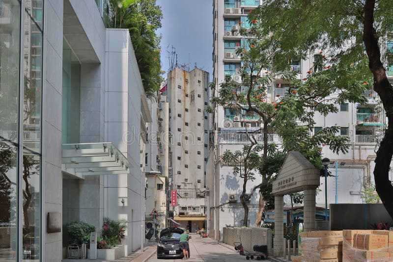 An Residential Area at Mid Level Hong Kong 11 March 2021 Editorial Stock Image Image of