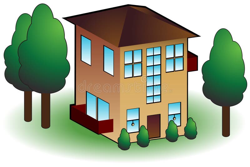 Residential Building royalty free illustration