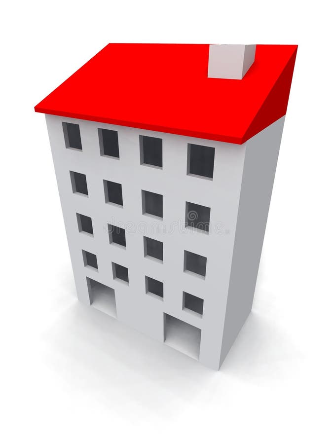 Residential building royalty free illustration