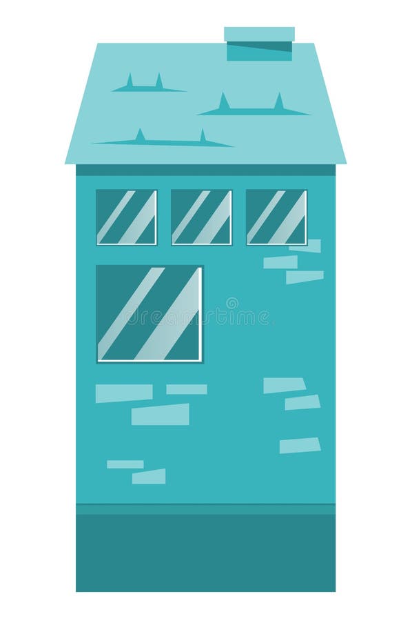 Residential building vector cartoon illustration. stock illustration Residential building vector cartoon illustration. stock illustration