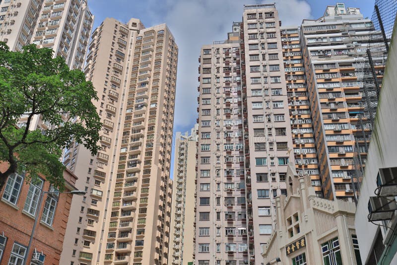 The Residential Buildings at Bonham Road Hk Stock Photo Image of diversity, town 115106364