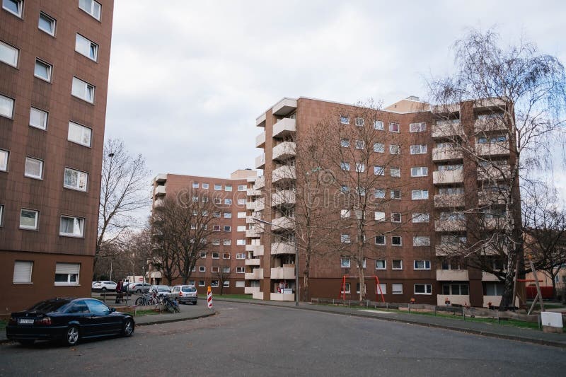 Residential Settlement with Tall Apartment Buildings in the Slums of ...