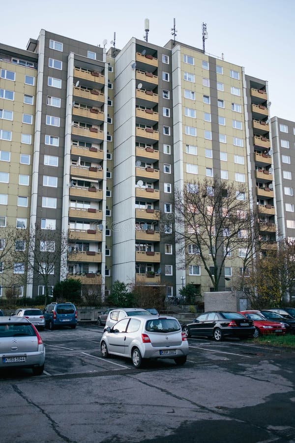 Residential Settlement with Tall Apartment Buildings in the Slums of ...