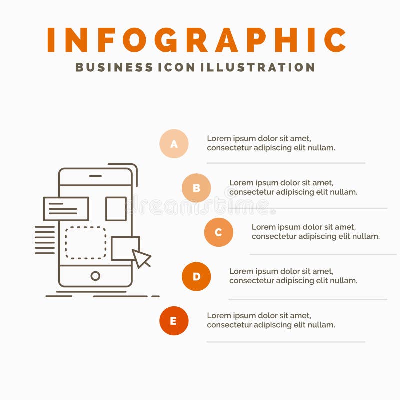 resistenza, cellulare, progettazione, ui, modello di Infographics del ux per il sito Web e presentazione Linea icona grigia con s illustrazione di stock resistenza, cellulare, progettazione, ui, modello di Infographics del ux per il sito Web e presentazione Linea icona grigia con s illustrazione di stock