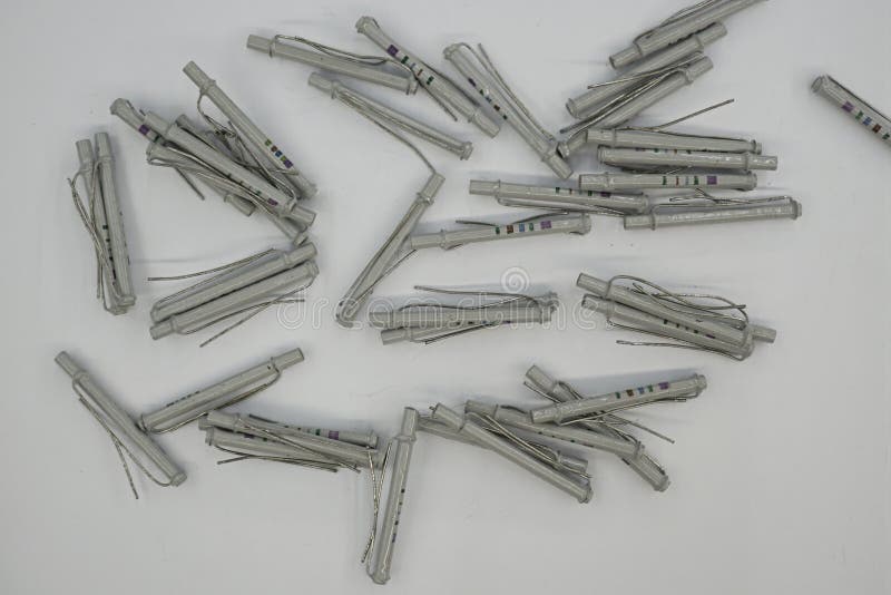 A resistor is a passive two-terminal electrical component that implements electrical resistance as a circuit element. royalty free stock photography A resistor is a passive two-terminal electrical component that implements electrical resistance as a circuit element. royalty free stock photography