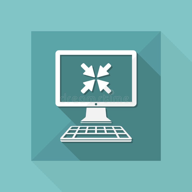 Resize Button Vector Flat Icon Stock Vector Illustration of inside