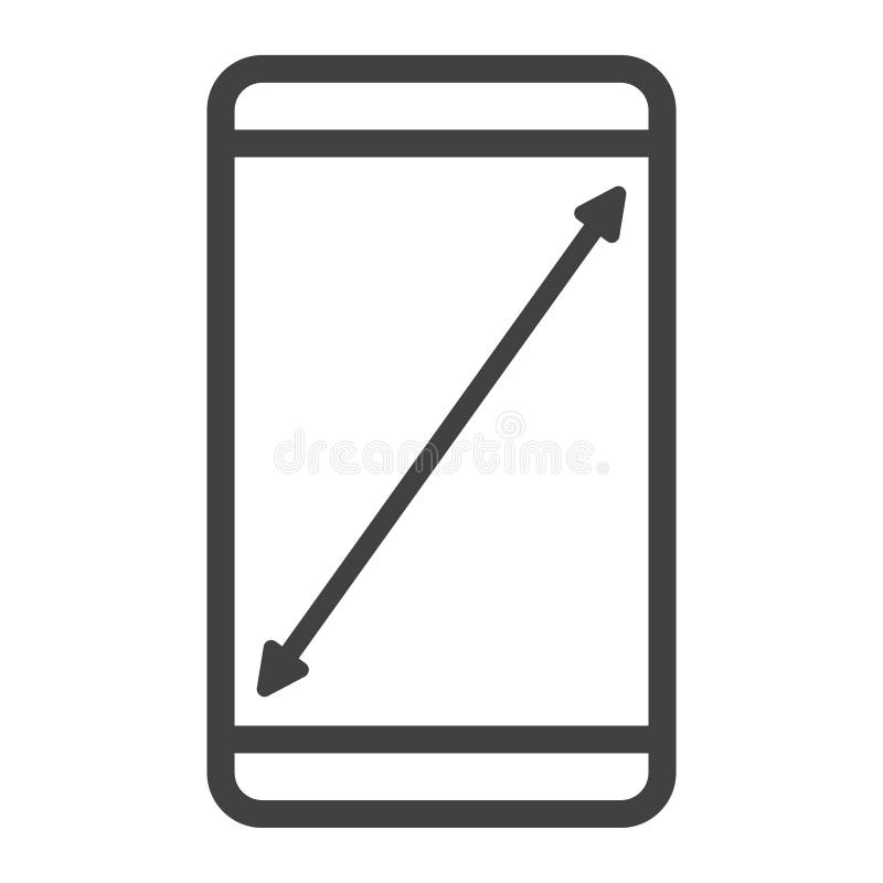 Resize den mobila skärmlinjen symbol, rengöringsduk och mobil royaltyfri illustrationer
