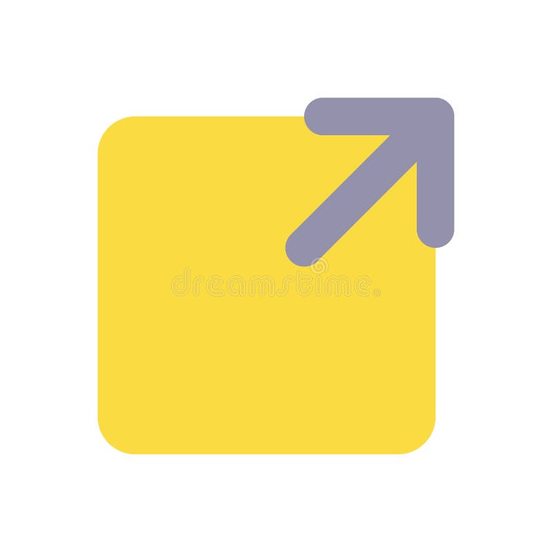 Resize flat color ui icon vector illustration