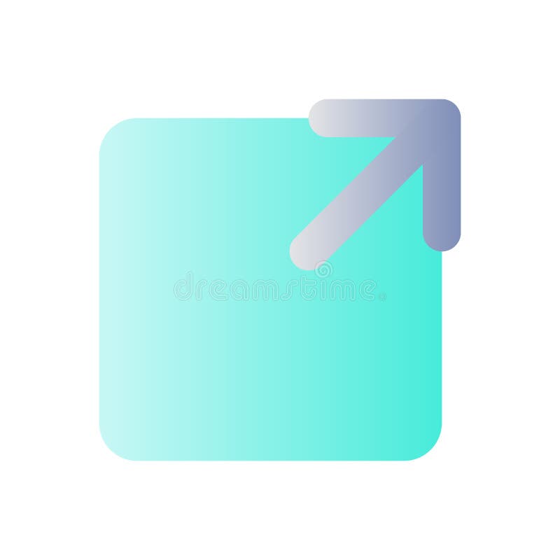 Resize flat gradient color ui icon vector illustration