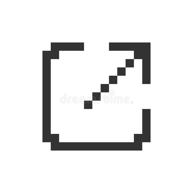 Resize pixelated ui icon stock illustration