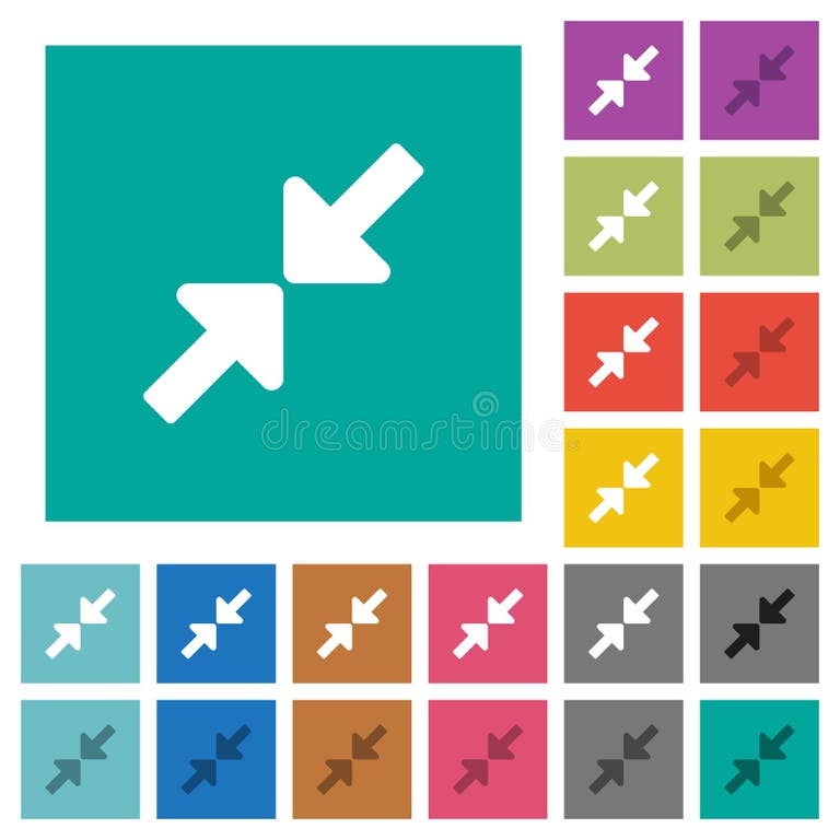 Resize Small Square Flat Multi Colored Icons Stock Vector ...