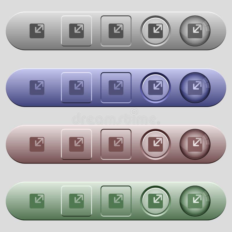 Resize window icons on horizontal menu bars vector illustration