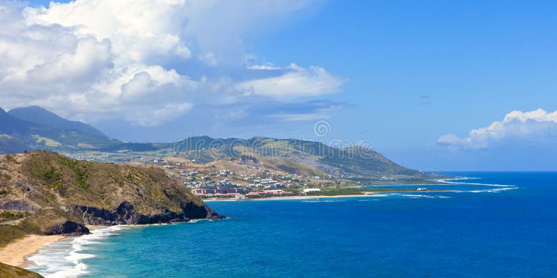 Resort beach on st kitts