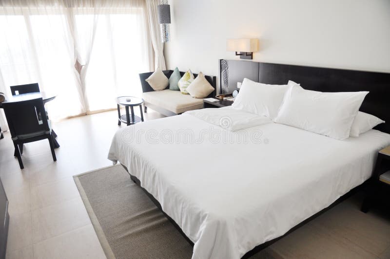 Resort Hotel Room with King Size Bed Stock Photo Image of interior, architecture 19550822