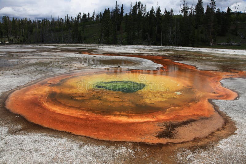 Resorte cromático. Parque nacional de Yellowstone foto de archivo Resorte cromático. Parque nacional de Yellowstone foto de archivo