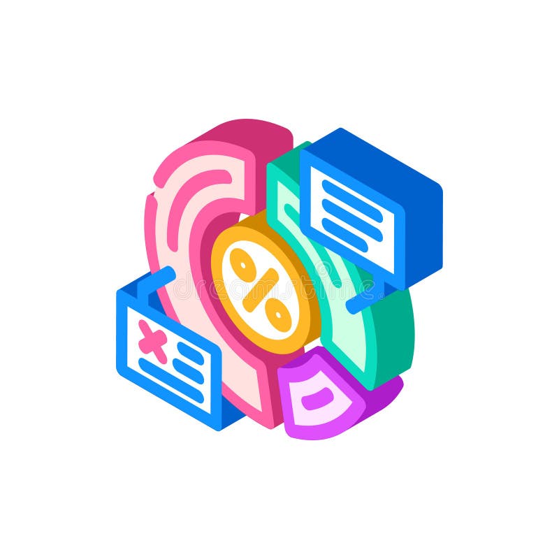 Resource allocation business process isometric icon vector illustration vector illustration