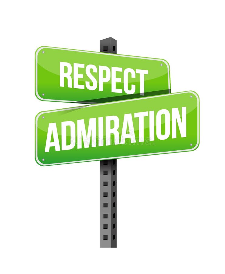 Respect admiration road sign illustration design