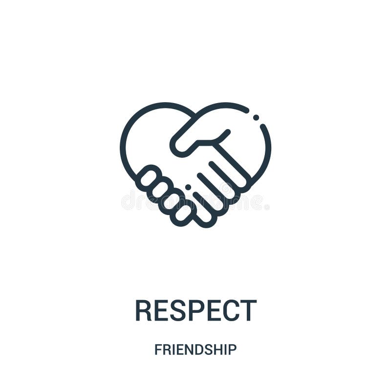 Respect Icon Vector From Friendship Collection Thin Line Respect Outline Icon Vector Illustration Linear Symbol For Use On Web Stock Vector Illustration Of Agreement Line 142672524