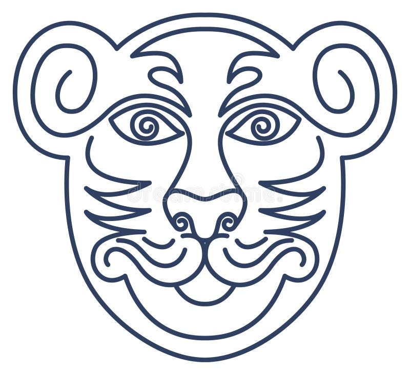 Respect Tiger Mask royalty free illustration Respect Tiger Mask royalty free illustration