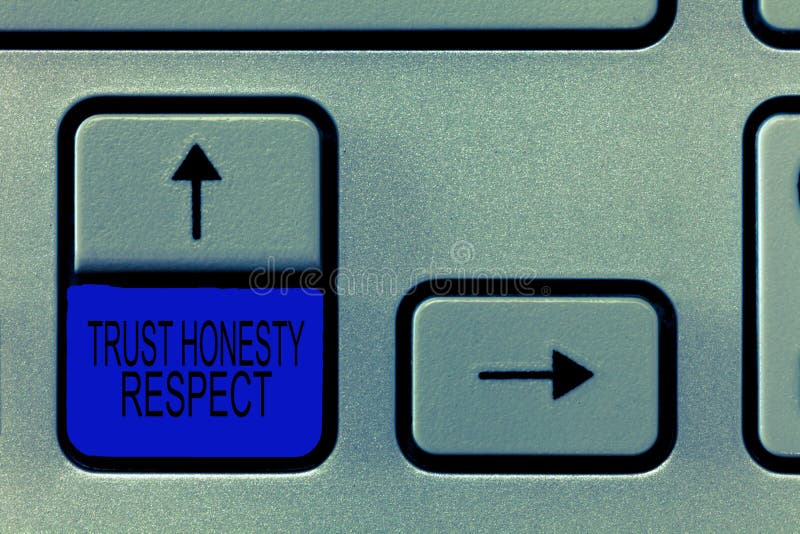 Respeito da honestidade da confiança do texto da escrita da palavra Conceito do negócio para traços respeitáveis uma faceta do bo foto de stock royalty free Respeito da honestidade da confiança do texto da escrita da palavra Conceito do negócio para traços respeitáveis uma faceta do bo foto de stock royalty free