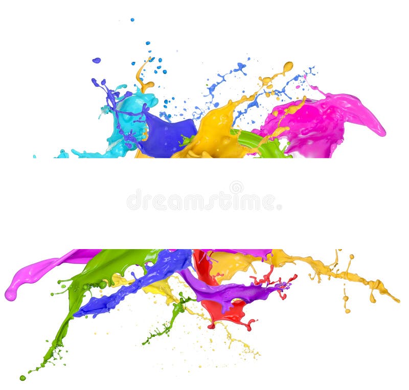 Respingo colorido da pintura