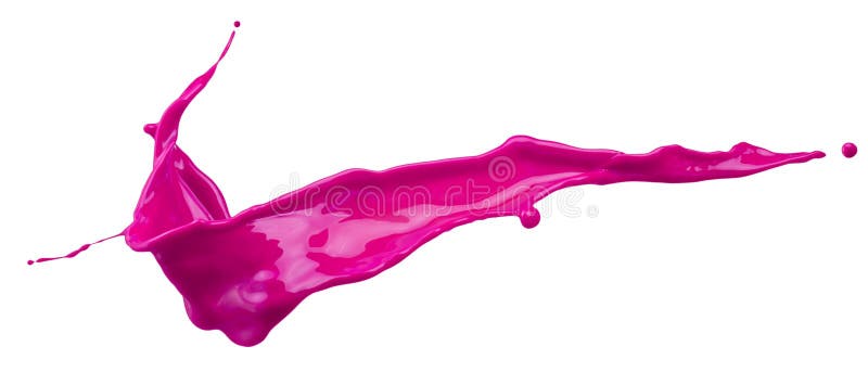 Respingo cor-de-rosa da pintura isolado em um fundo branco imagens de stock royalty free Respingo cor-de-rosa da pintura isolado em um fundo branco imagens de stock royalty free
