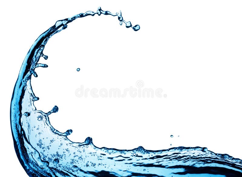 Respingo da água azul