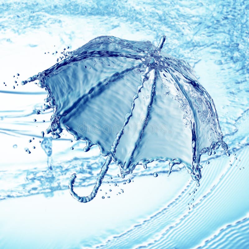 Respingo da água sob a forma de um guarda-chuva ilustração royalty free Respingo da água sob a forma de um guarda-chuva ilustração royalty free