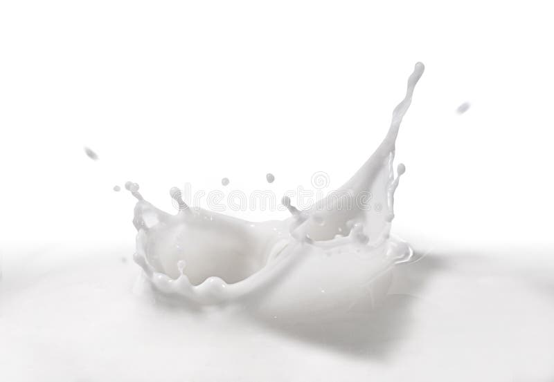 Respingo do leite sobre o branco imagem de stock Respingo do leite sobre o branco imagem de stock