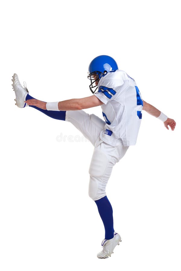 Respinta del giocatore di football americano immagini stock libere da diritti Respinta del giocatore di football americano immagini stock libere da diritti