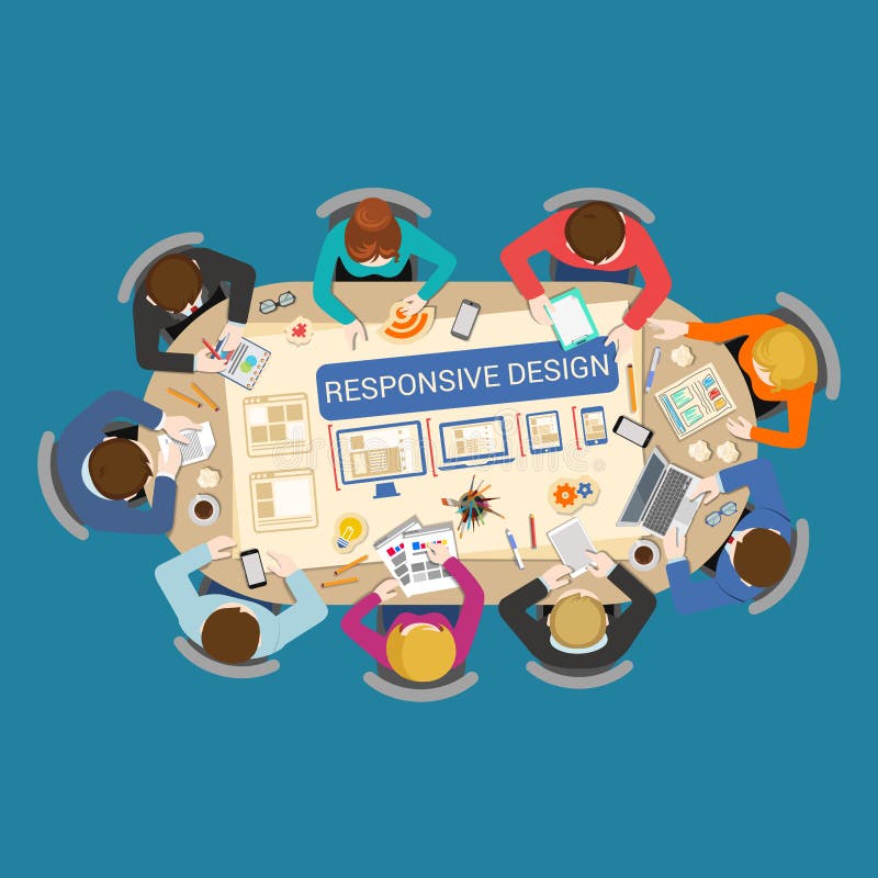Download Responsive Design Flat Vector: Creation, UI UX Design ...