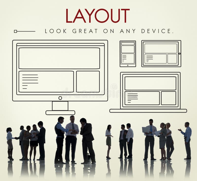 Responsive Design Layout Connection Content Concept royalty free stock image