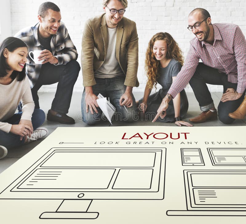 Responsive Design Layout Connection Content Concept royalty free stock images