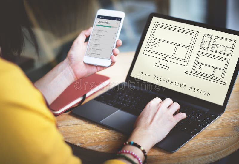 Responsive Design Layout Connection Content Concept royalty free stock photo