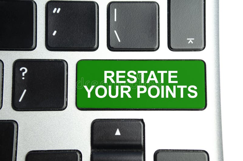 Restate Your Points Words On Button Keyboard Stock Image Image Of restate-your-points-words-on-button-keyboard-stock-image-image-of