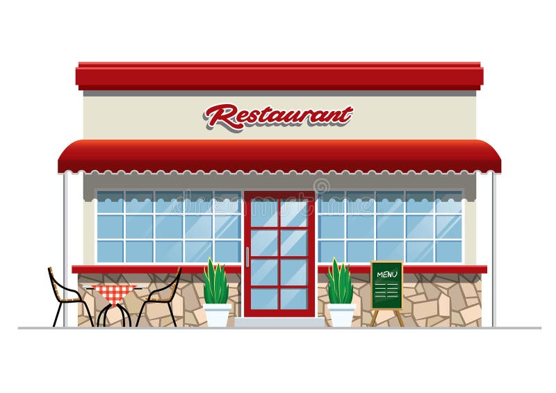 Restauracyjny budynek royalty ilustracja Restauracyjny budynek royalty ilustracja