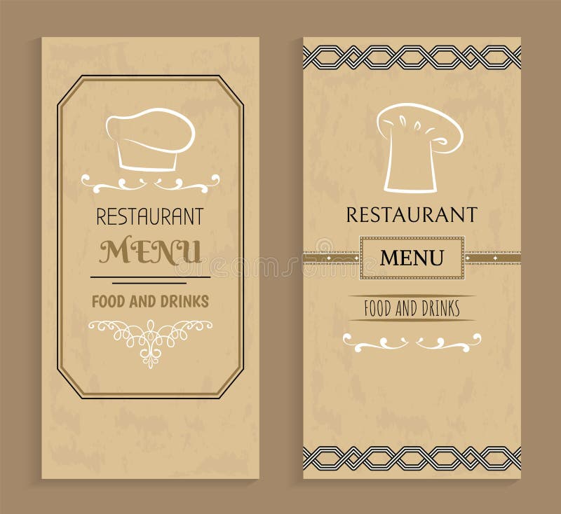Restauracyjny menu z napojami i Karmowymi szablonami ilustracji Restauracyjny menu z napojami i Karmowymi szablonami ilustracji