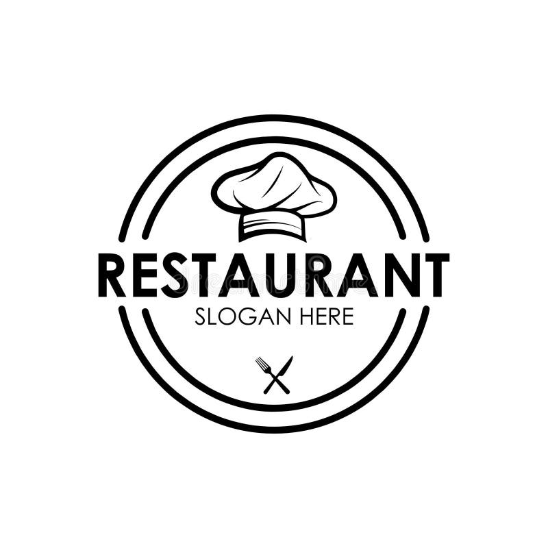 Restaurant with Chef Hat Logo Element Stock Vector Illustration of business, drinks 226044452
