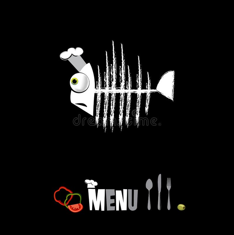 Restaurant de menu dans le noir illustration de vecteur Restaurant de menu dans le noir illustration de vecteur