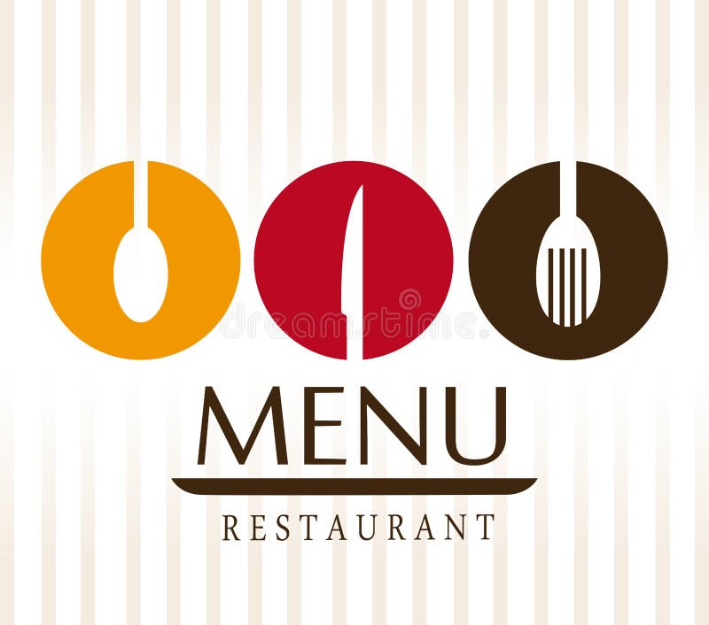 Restaurant Design Over White Background Vector Illustration Stock ...