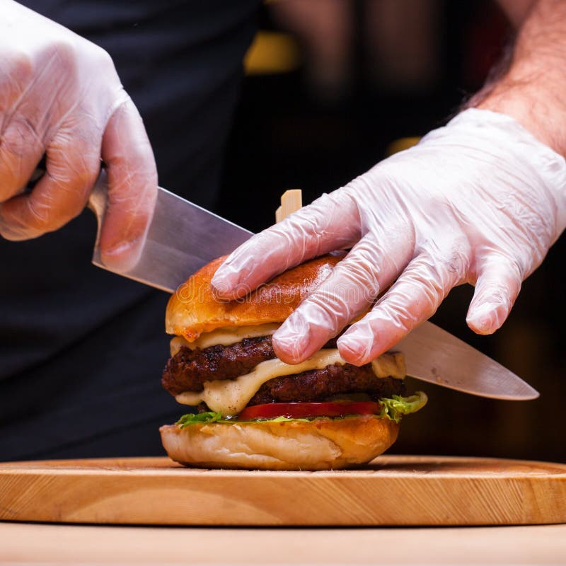 Restaurant Dish Beef Hamburger Stock Photo Image of beef, cuts