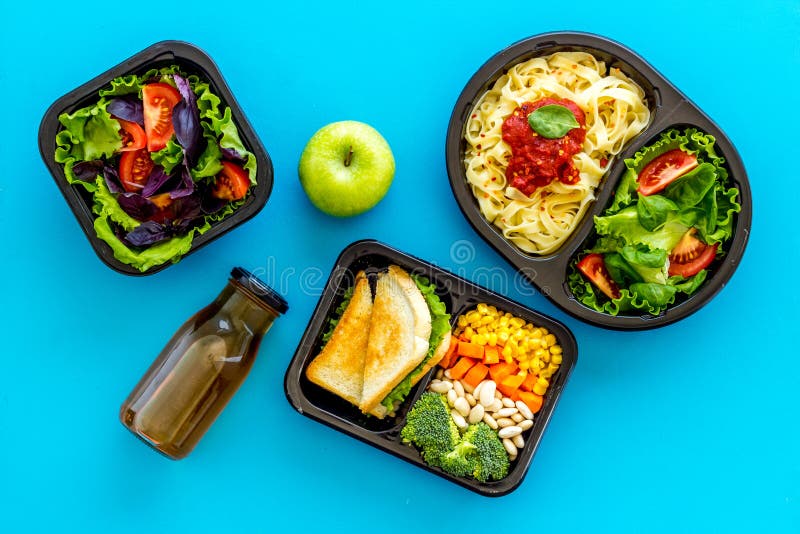 Restaurant Food Delivery. Take Away Lunch in Boxes Stock Image Image